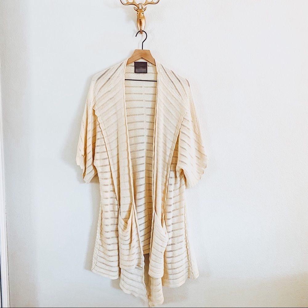 GUINEVERE KNIT Cream Cardigan Size Small